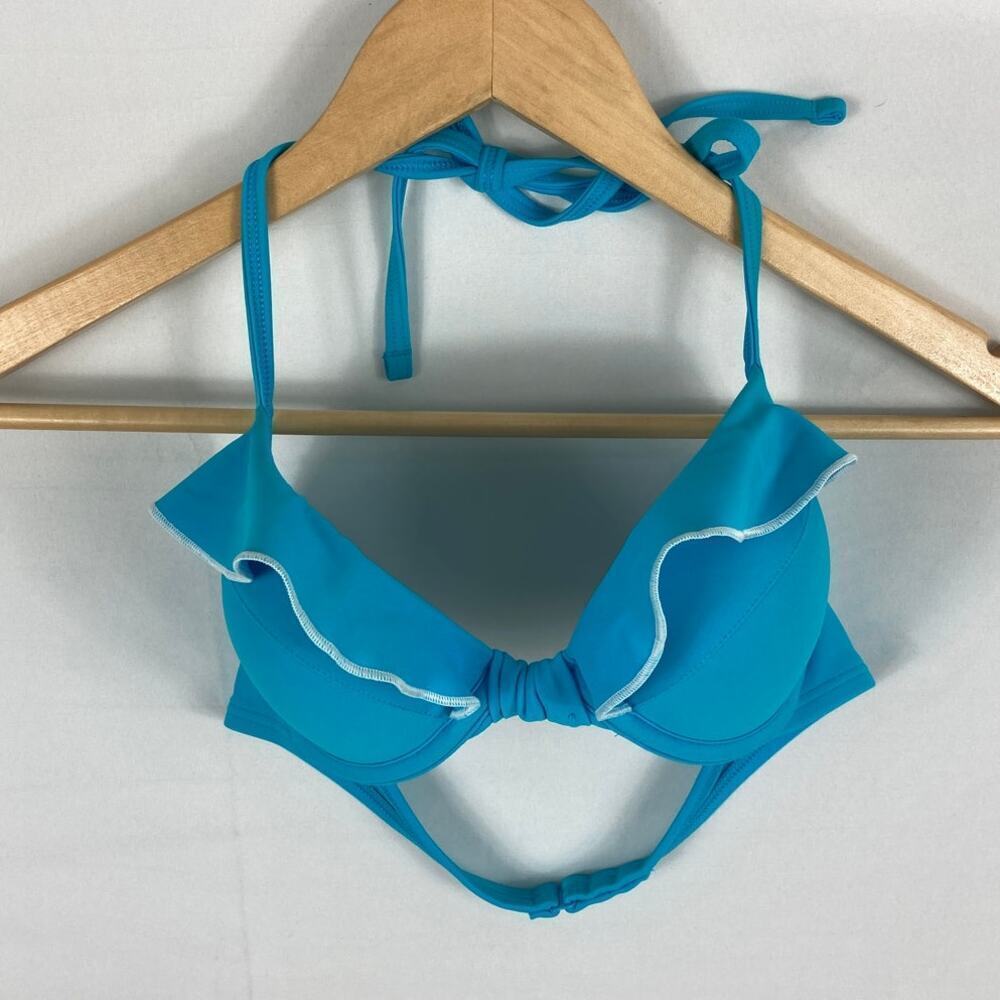 Aerie Brooke Ruffle Cup Support Bikini Top Size 34B